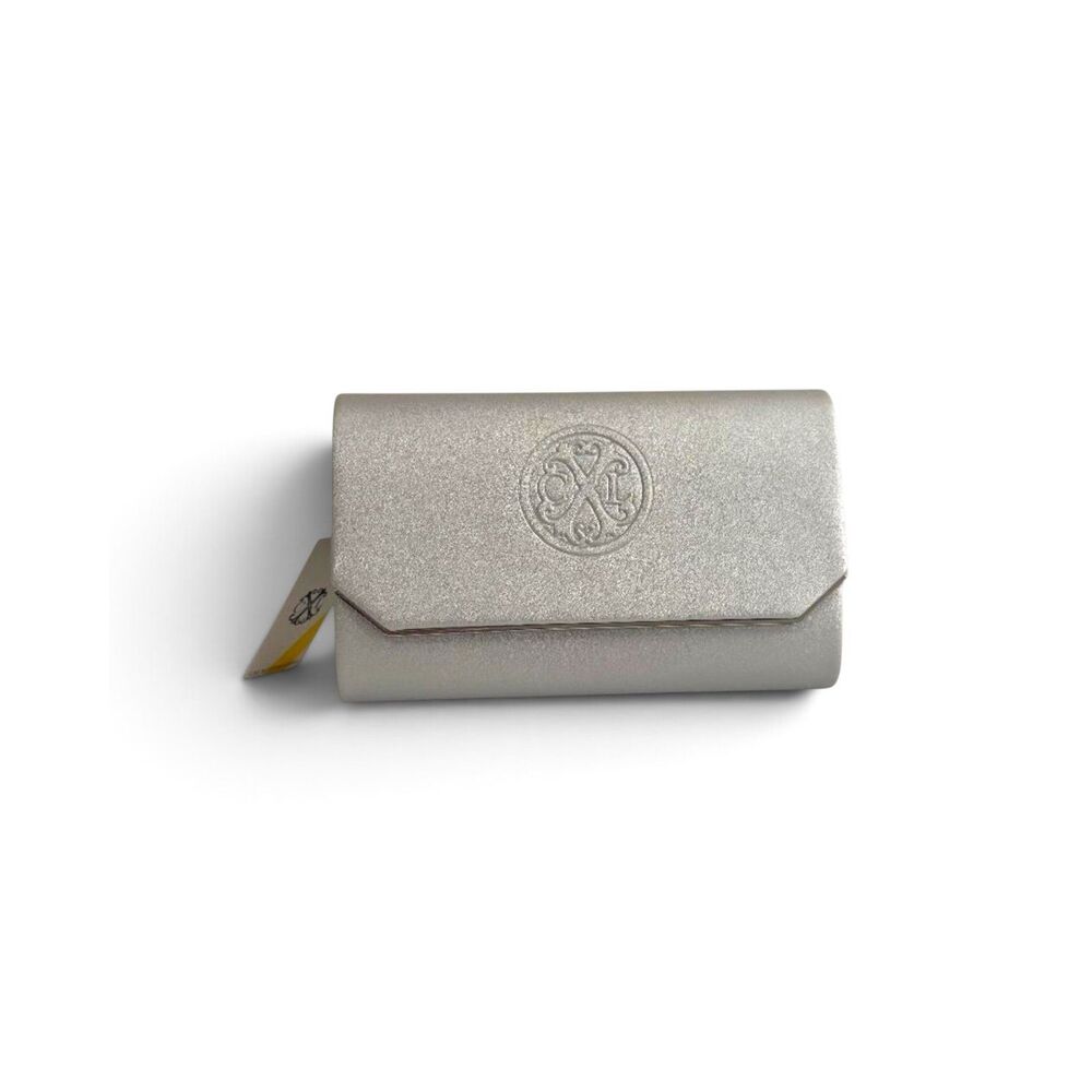 Christian Lacroix Metallic Silver Embossed Clutch